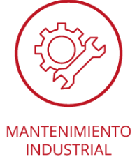 La imagen muestra un logo acompañado por letras en mayúsculas mencionando "MANTENIMIENTO INDUSTRIAL".